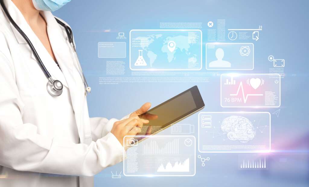tablet with blue background 1 Patientenportal